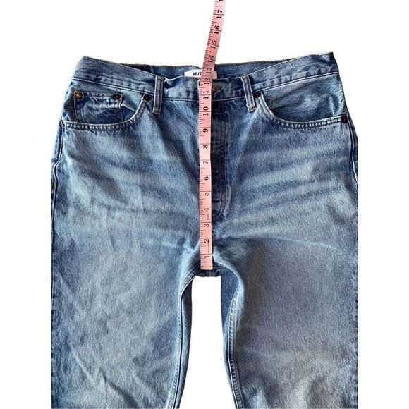 RE/DONE 70's Stove Pipe Straight Leg Jeans in Cool Medium Blue - Picture 15 of 16
